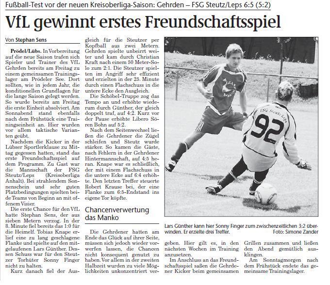 VfL Artikel vom 13